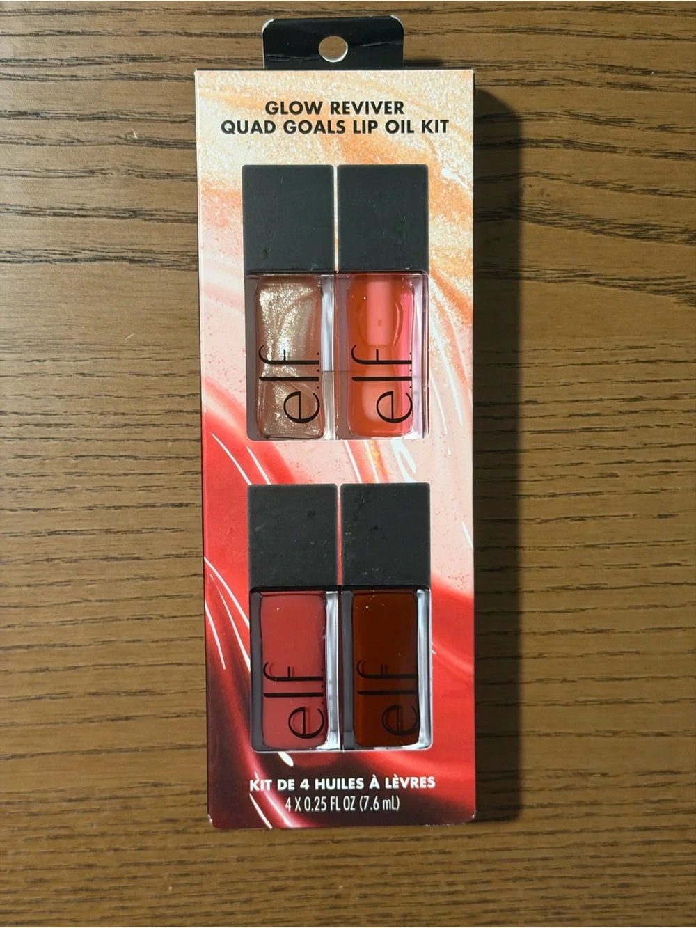 Glow Reviver Quad Goals Lip Oil Kit - 4-Shade Pink/Peach/Brown Set